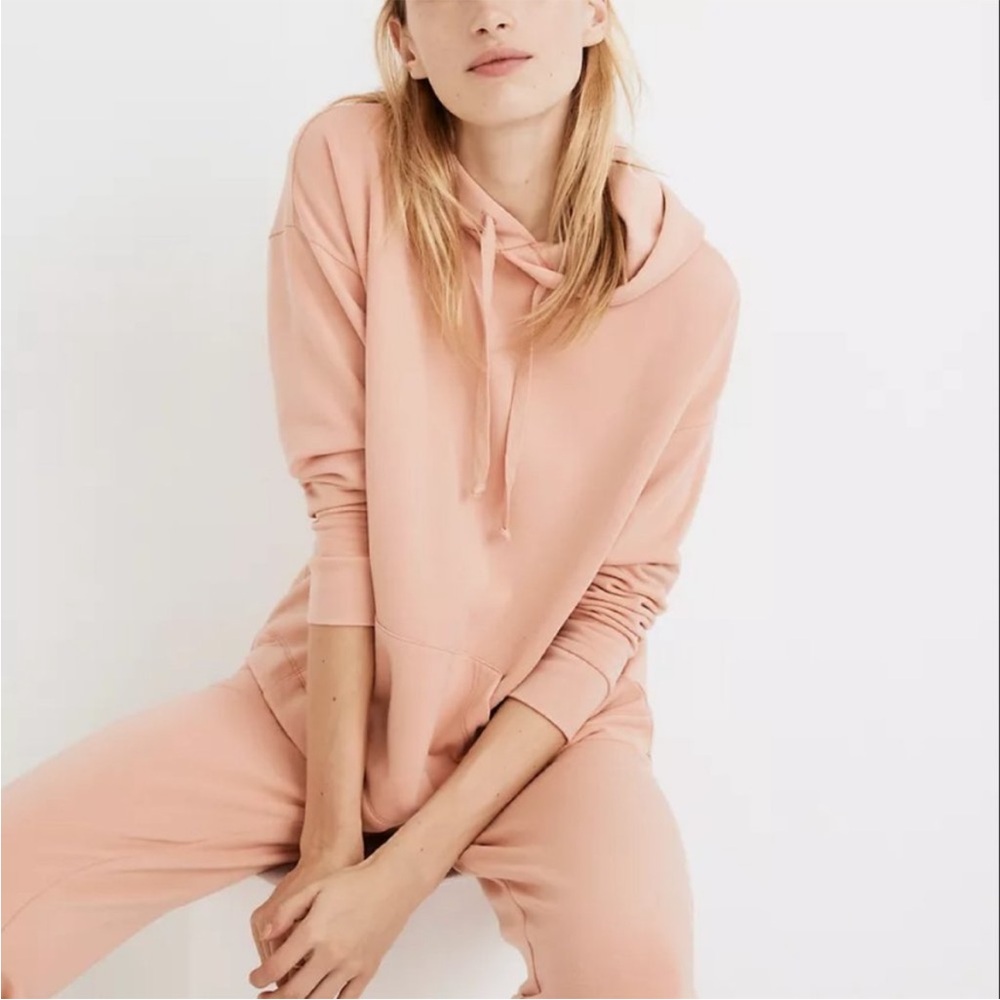 Madewell Peach Pullover Hoodie Sweater